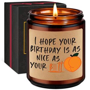 miracu scented candles – funny birthday gifts for men, women, husband, best friend – unique birthday gifts for bf, girlfriend, wife, boyfriend – gay birthday gifts – i hope your day is as nice as your