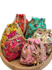 india gift hub indian handmade women’s velvet embroidered drawstring jewelry pouch bags | handbags | 75 pcs