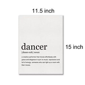 LEXSIVO Dancer Definition Print Canvas Wall Art Home Office Decor Modern Quote Painting 12x15 Canvas Poster Framed Ready to Hang Dancer Artwork