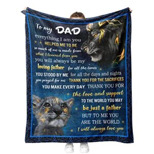 to my dad gift, gifts for dad blanket 60×50”, dad gifts from daughter, gifts for dad who wants nothing, best dad ever gifts, papa gifts, retirement, fathers day, birthday gifts ideas for dad blanket