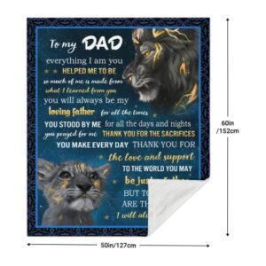 to My dad Gift, Gifts for dad Blanket 60x50'', dad Gifts from Daughter, Gifts for dad who Wants Nothing, Best dad Ever Gifts, papa Gifts, Retirement, Fathers Day, Birthday Gifts Ideas for dad Blanket