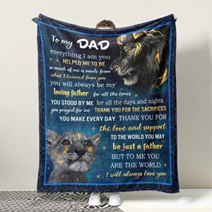 to My dad Gift, Gifts for dad Blanket 60x50'', dad Gifts from Daughter, Gifts for dad who Wants Nothing, Best dad Ever Gifts, papa Gifts, Retirement, Fathers Day, Birthday Gifts Ideas for dad Blanket