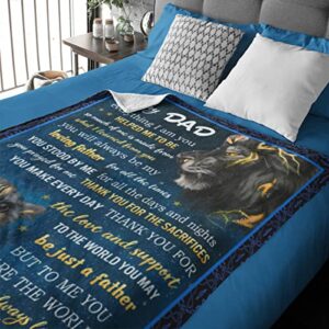 to My dad Gift, Gifts for dad Blanket 60x50'', dad Gifts from Daughter, Gifts for dad who Wants Nothing, Best dad Ever Gifts, papa Gifts, Retirement, Fathers Day, Birthday Gifts Ideas for dad Blanket