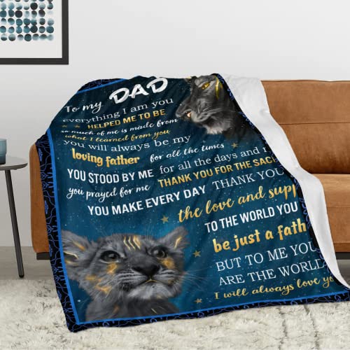 to My dad Gift, Gifts for dad Blanket 60x50'', dad Gifts from Daughter, Gifts for dad who Wants Nothing, Best dad Ever Gifts, papa Gifts, Retirement, Fathers Day, Birthday Gifts Ideas for dad Blanket