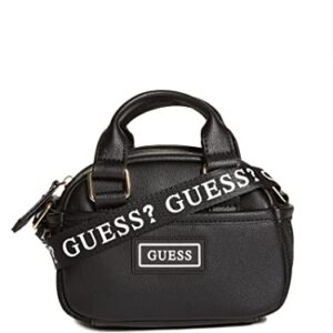 GUESS Factor Women's Mini Faux-Leather Logo Satchel, Black