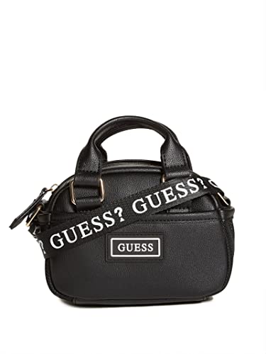 GUESS Factor Women's Mini Faux-Leather Logo Satchel, Black