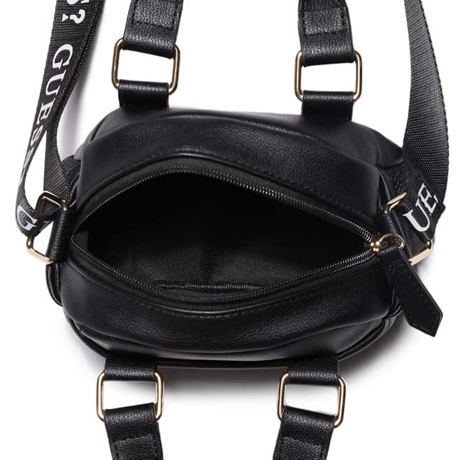 GUESS Factor Women's Mini Faux-Leather Logo Satchel, Black