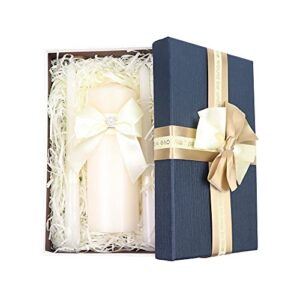 unity candles for wedding ceremony set, wedding accessories for reception ceremony – wedding gifts – candle sets – 5.5 inch pillar and two 9.8 inch tapers