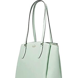 KATE SPADE MONET LARGE TRIPLE COMPARTMENT TOTE SHOULDER BAG CRYSTAL BLUE LEATHER