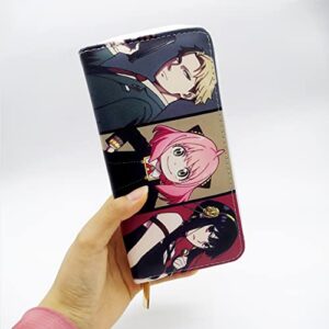 Anime Wallet Anime Merch Anime Purse Anime Cosplay Leather Wallet for Men Women (sfamily wallet)