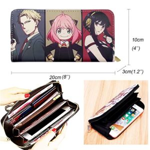 Anime Wallet Anime Merch Anime Purse Anime Cosplay Leather Wallet for Men Women (sfamily wallet)