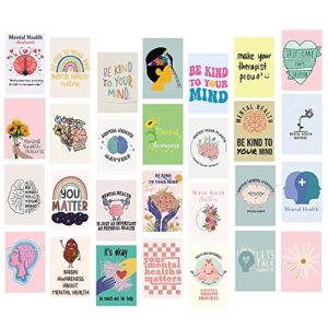 mental health awareness wall collage kit – mental health room decor – mental health aesthetic pictures – motivational wall art,mental health gifts for teen girls(50 set 4×6 inch)