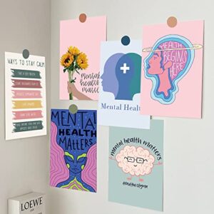 Mental Health Awareness Wall Collage Kit - Mental Health Room Decor - Mental Health Aesthetic Pictures - Motivational Wall Art,Mental Health Gifts for Teen Girls(50 Set 4x6 inch)