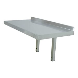 DULNICE Stainless Steel Wall Shelf Commercial Kitchen Shelves Mount Floating Shelving for Restaurant (39.4" x 12.6")