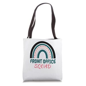 front office squad administrative assistant school secretary tote bag