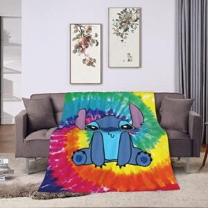 Ultra-Soft Throw Blanket Fleece Lightweight Blanket Sofa Comfort Warm Flannel Blanket for Bed Living Room for Adults Kids 50"X40"