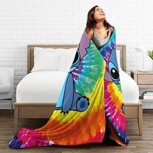 Ultra-Soft Throw Blanket Fleece Lightweight Blanket Sofa Comfort Warm Flannel Blanket for Bed Living Room for Adults Kids 50"X40"