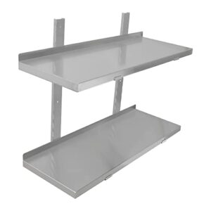 DULNICE Stainless Steel Wall Shelf 31.5'' x 12.6'' Commercial Wall Mount Floating Shelving for Restaurant Bar Home Laundry Garage and Utility Room, Silver (DL8030)