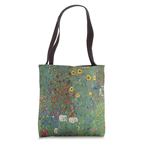 Farm Garden With Sunflowers by Gustav Klimt Tote Bag