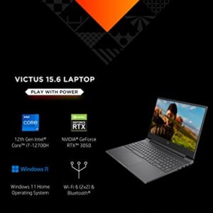 Victus by HP 15 Gaming Laptop, NVIDIA GeForce RTX 3050 Ti, 12th Gen Intel Core i7, 8 GB RAM, 512 GB SSD, Full HD IPS Display, Windows 11 Home, Backlit Keyboard, Enhanced Thermals (15-fa0020nr, 2022)