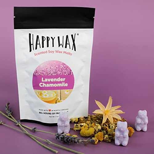 Happy Wax Lavender Lovers Collection Scented Natural Soy Wax Melts – 6 Total Oz. of Scented Wax Melts, Collection Includes 2oz Lavender Cactus, 2oz Calming Lavender, and 2oz Lavender Chamomile