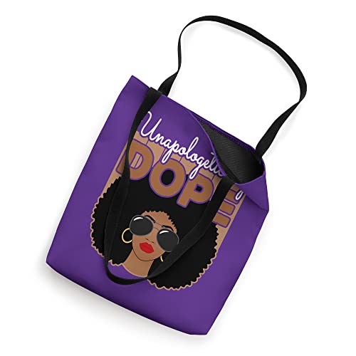 Unapologetically Dope Black Pride Afro American Purple Tote Bag