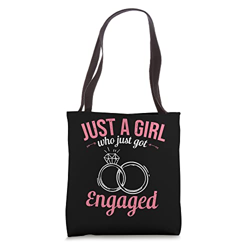 Just A Girl Who Just Got Engaged Couple Fiancee Engagement Tote Bag