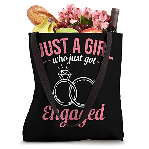 Just A Girl Who Just Got Engaged Couple Fiancee Engagement Tote Bag