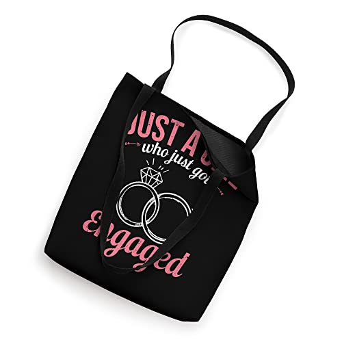 Just A Girl Who Just Got Engaged Couple Fiancee Engagement Tote Bag