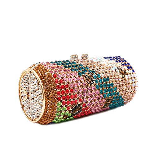 DEBIMY Crystal Rhinestone Evening Clutch Fashion Can Shape Sparkly Evening Bags Women's Wedding Party Purse and Handbag Colorful