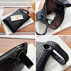 Hycurey Clutch Bags for Women Evening Clutch Purses Large Woven Clutch Purse Oversized Clutch Wallet Wrist Bags for Girls