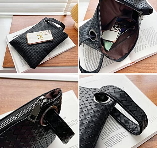 Hycurey Clutch Bags for Women Evening Clutch Purses Large Woven Clutch Purse Oversized Clutch Wallet Wrist Bags for Girls