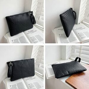 Hycurey Clutch Bags for Women Evening Clutch Purses Large Woven Clutch Purse Oversized Clutch Wallet Wrist Bags for Girls