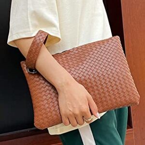 Hycurey Clutch Bags for Women Evening Clutch Purses Large Woven Clutch Purse Oversized Clutch Wallet Wrist Bags for Girls