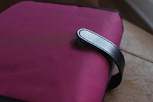 Tri-Fold Bible Cover, Bible Study Organizer, Velcro Closure, Nylon, Cranberry/Black, Extra Large