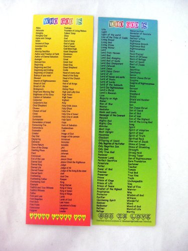 Who God is Bookmark, 270 Names of God - Set of 10 Bookmarks