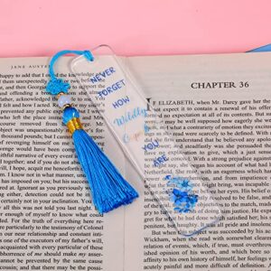 Book Lovers Gifts Inspirational Acrylic Bookmark with Tassel for Girls Boys Daughter Son Teen Friends Christmas Birthday Graduation Book Mark for Coworker Colleague Employee Farewell Leaving Gift