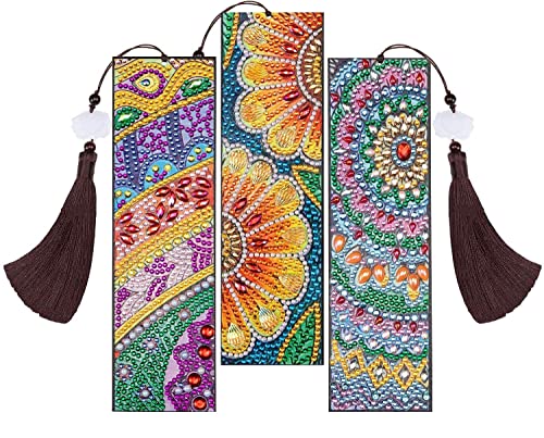 Diamond Bookmarks for Christmas: Four Seasons Trees Bookmarks and 3 Mandala Diamond Art Bookmarks