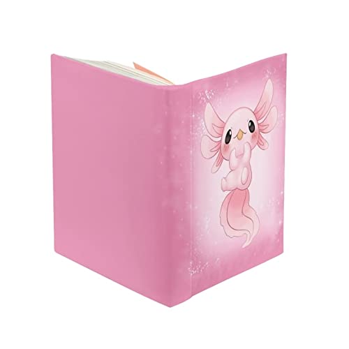 DIYFLASH Pink Axolotl Book Covers for Paperbacks Custom School Supplies for Teen Girls Animal Print Book Protector for Your Textbooks From Scratch, Moisture or Bump