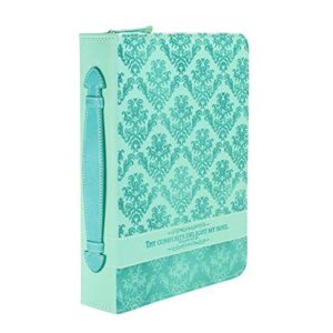 “divinity boutique bible business report cover (25713) | fits bibles up to 10″ x 7″ x 1.50”, teal green, x-large