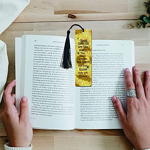 FIVE ELEPHANT Good Friend Funny Inspirational Bookmark, Funny Reader Gifts, Reading Gifts, Gift for Men and Women, Book Lover Writers Friends