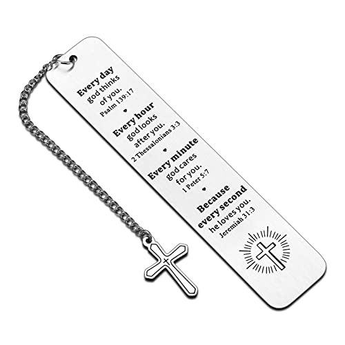 Christian Gifts for Women Men Faith Religious Bible Verse Bookmark Baptism Gifts for Kid Teen Girl Boy Catholic Inspirational Bookmark Graduation Gifts for Her Him Son Daughter Church Gifts in Bulk