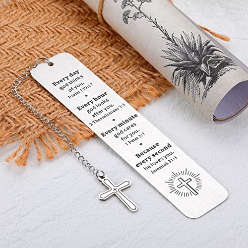 Christian Gifts for Women Men Faith Religious Bible Verse Bookmark Baptism Gifts for Kid Teen Girl Boy Catholic Inspirational Bookmark Graduation Gifts for Her Him Son Daughter Church Gifts in Bulk