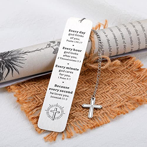 Christian Gifts for Women Men Faith Religious Bible Verse Bookmark Baptism Gifts for Kid Teen Girl Boy Catholic Inspirational Bookmark Graduation Gifts for Her Him Son Daughter Church Gifts in Bulk