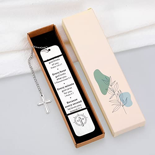 Christian Gifts for Women Men Faith Religious Bible Verse Bookmark Baptism Gifts for Kid Teen Girl Boy Catholic Inspirational Bookmark Graduation Gifts for Her Him Son Daughter Church Gifts in Bulk