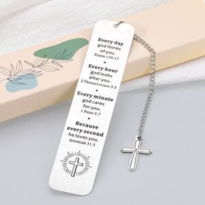 Christian Gifts for Women Men Faith Religious Bible Verse Bookmark Baptism Gifts for Kid Teen Girl Boy Catholic Inspirational Bookmark Graduation Gifts for Her Him Son Daughter Church Gifts in Bulk