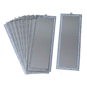 blank bookmark 100pcs metal bookmark with dents for sublimation printing (silver)