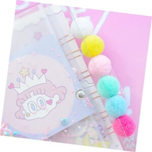 ARTIBETTER Paper Clips 72 pcs Cute Memo Bookmark Clips Accessories Metal Favors Kawaii Plush School Novelty Gift Office Note Pompom for Paper Color Shape Clip Random Party Mini Paperclips