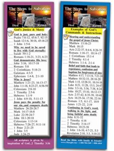 ethought bb-a010-25-2.75×8.25 the steps to salvation bookmark size bible verse cards (pack of 25), 2.75″ x 8.25″