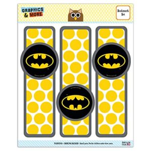 batman classic bat shield logo set of 3 glossy laminated bookmarks